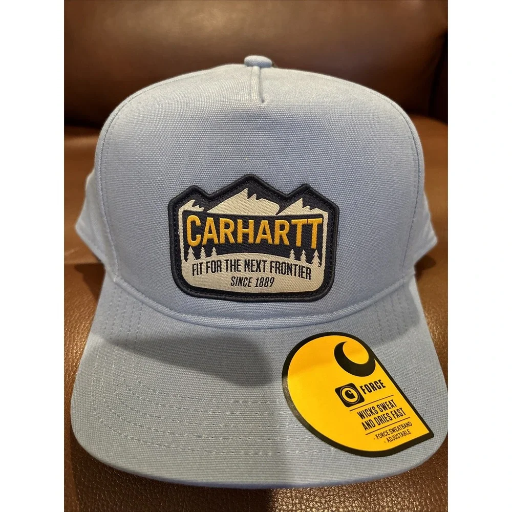 Carhartt Mountain Patch Snapback Cap Hat OS Model AH6318-M Blue NEW